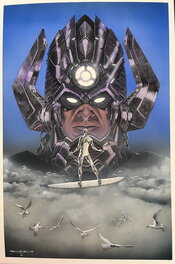 Angel Unzueta - Galactus and Silver Surfer - Planche originale
