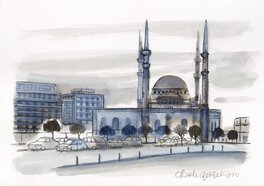 Charles Berberian - Une éducation orientale – Case originale 2 – page 77 - Planche originale