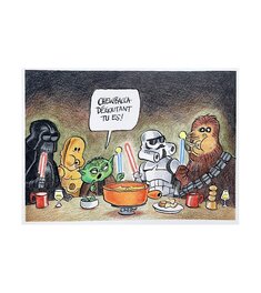 Christophe Bertschy - Fondue StarWars - Illustration originale