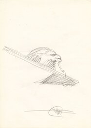 Philippe Druillet - Fureur de traits – Étude originale 94 - Illustration originale