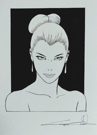 Guiseppe Candita - Eva Kant (Diabolik) - Original Illustration