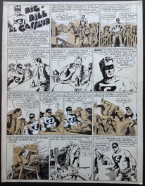 Galep - Galep Aurelio Galleppini & Rémy Big Bill Le Casseur Planche Originale 1 du BB 69 ,Encre Gouache Atelier Chott 1952 Top - Planche originale