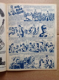 La Page 1 telle que Publiée (en Bleue) dans le RC Récit Complet du BB 69 ( qui ne sera pas Jointe a L'achat de cette planche originale ..., c'est pour montrer sa Publication d'époque ! ) .