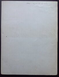 Le verso de la Planche Originale 1 du BB 69 par Galep et Rémy , avec annotation au crayon
