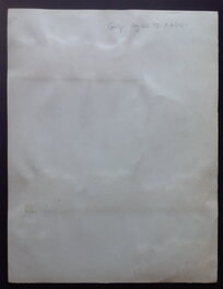 Le verso de la Planche Originale 4 du BB 69 par Galep et Rémy , avec annotation au crayon