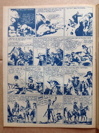 La Page 8 telle que Publiée (en Bleue) dans le RC Récit Complet du BB 69 ( qui ne sera pas Jointe a L'achat de cette planche originale ..., c'est pour montrer sa Publication d'époque ! ) .