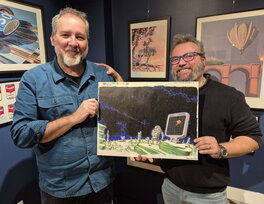 Boby avec son artiste préféré ! Merci Ju pour cette vibrante photo :)