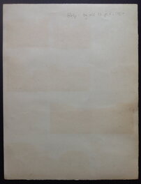 Le verso de la Planche Originale 6 du BB 69 par Galep et Rémy , avec annotation au crayon