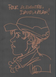 Charlie Adlard - Dédicace sur l'album l'Hérétique - Planche originale