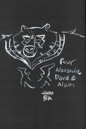 Dédicace sur l'album Les fables du roi des Aulnes