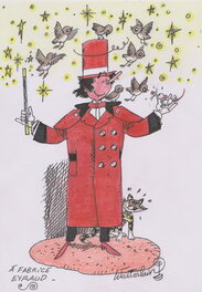 Marc Wasterlain - Docteur Poche et le chat - Illustration originale