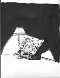 Serge Carrère - Page de garde des albums - Planche originale