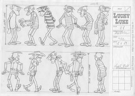 Gil Formosa - Lucky LUKE Model Sheet Averell - Comic Strip