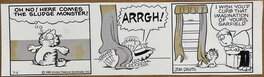 Jim Davis - Jim Davis - Gargfield Strip - Planche originale