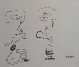 Walter Moers - Kleines Arschloch und alter Sack - Illustration originale