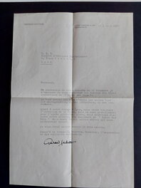 Chott - Robin Courrier 3 , 2ème Lettre datée du 15 - 11 - 1955 : En possession de votre honorée du 10 Novembre , Je m'empresse de vous retourner les dessins des trois Couvertures de " Robin des Bois "