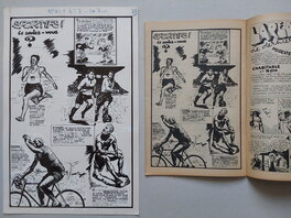 La Planche 22 au format entier de : 21 X 32,5 Cm , et sa publication du West Romance 3 (qui ne sera Pas jointe a l'achat ,...c'est pour vous montrer que c'est bien Publiée ...)