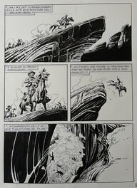 José Ortiz - Ortiz, Tex#540, Puerta del diablo, planche n°12, 2005. - Planche originale