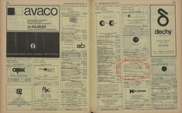 Extrait des "Pages d'Or" de Bruxelles imprimé après le mois de septembre 1972 pour l'année 1973