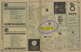 Extrait des "Pages d'Or" de Bruxelles imprimé après le mois de septembre 1973 pour l'année 1974, l'adresse a changé (av.Molière à Forest)