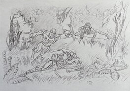 Chris Doom - Daredevil VS Gladiateur - Illustration originale