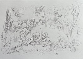 Chris Doom - Daredevil VS Gladiateur - Illustration originale