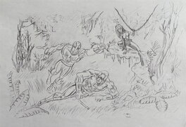 Chris Doom - Daredevil VS Gladiateur - Illustration originale