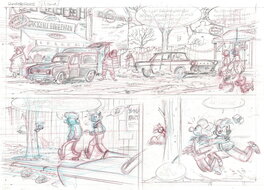 Charel Cambré - Robbedoes - "Le plan de Wiebeling" - Crayonné planche 30A - Œuvre originale