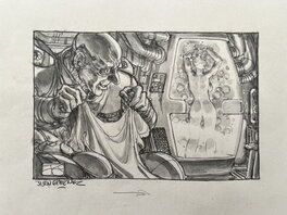 Juan Giménez - Sans titre / La douche ??? - Illustration originale