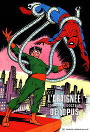 Jean-Yves Mitton - Spiderman against Dr. Octopus - Strange 110 - Poster - planche originale - comic art b Jean-Yves Mitton - Spiderman against Dr. Octopus - Strange 110 - Poster - planche originale - comic art b