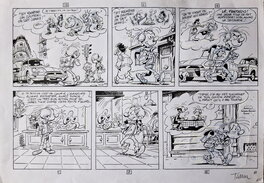 Fabrice Tarrin - "La Jeunesse héroïque de Fantasio" - Demi-planche 8B - Planche originale