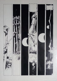 Enrique Breccia - Página Original a Tinta de Enrique Breccia 'Alvar Mayor: Sueños de Luna Llena - página 5- - Comic Strip