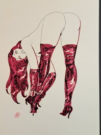 Leone Frollo - Tied pin-up - Illustration originale