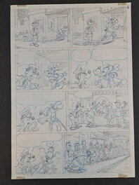 Carlos Valenti - "Goofy Babysits Pluto" - Crayonné page 6 - Planche originale