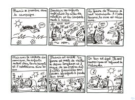 Claire Bouilhac - Francis blaireau farceur, n°294 - Planche originale