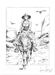 Germano Giorgiani - Sinisterra- illustration sur feuille - Planche originale