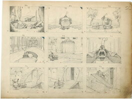 Gustavo Petronio - Storyboard de "Zimbo, Zimba e Bomba nel Castello incantato" - Page 1 - Original Illustration