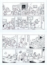 Walter Van Gasse - Suske en Wiske De koppige kluizenaar - originele pagina - Planche originale