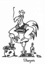 Frank Margerin - Projet de mascotte, coupe du monde de football 1998 - Original art