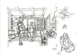 TieKo - Tieko - Alaska, recherches de cases sur calque - Illustration originale