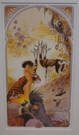 Frank - Trois antilopes Dama. - Original Illustration