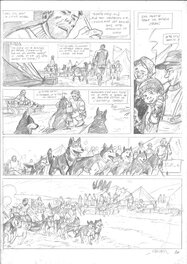 Olivier Frasier - Olivier Frasier - Planche crayonnée Sur les bords du monde T2 p. 20 - Comic Strip
