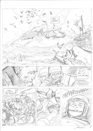 Olivier Frasier - Olivier Frasier - Planche crayonnée Sur les bords du monde T2 p. 22 - Comic Strip