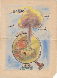 Saso Yoshikuni - The World's Atomic Fever | VAN 総合諷刺雑誌 (Voluntary Satirical Magazine) - Illustration originale