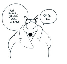 Philippe Geluck - Le Chat, Moin quand je n'ai rien à dire... - Original Illustration