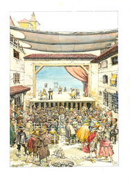 Antonio Hernandez Palacios - Ilustration "Corral de comedias de Almagro" - Comic Strip