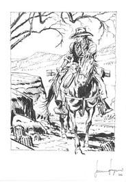 Germano Giorgiani - Sinisterra à cheval - Illustration originale