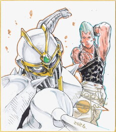 Hidetoshi Omori - Jojo's Bizarre Adventure · ジョジョの奇妙な冒険 · Polnareff and Silver Chariot - Illustration originale