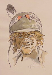 Hermann Hermann - Kurdy Malloy  ( Jérémiah ) - Hermann Huppen - Illustration originale