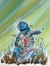 Philippe Adamov - La grande anthologie de la science fiction : Histoires de créatures - Original Illustration